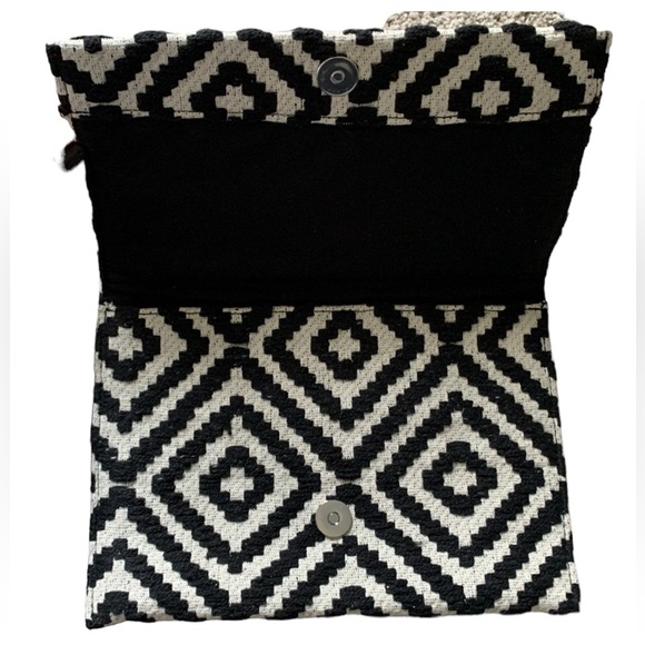 🔥REBECCA MINKOFF CLUTCH WITH LEATHER TASSEL AND HANDLE NWOT - Picture 4 of 8